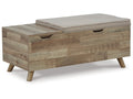 Gerdanet Beige/Brown Storage Bench