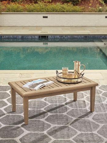 Gerianne Grayish Brown Outdoor Coffee Table