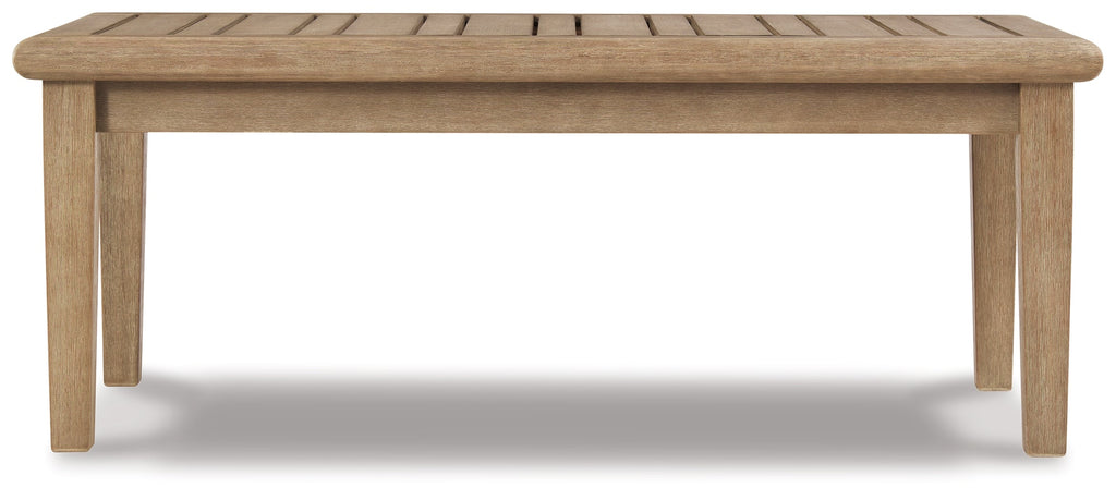 Gerianne Grayish Brown Outdoor Coffee Table