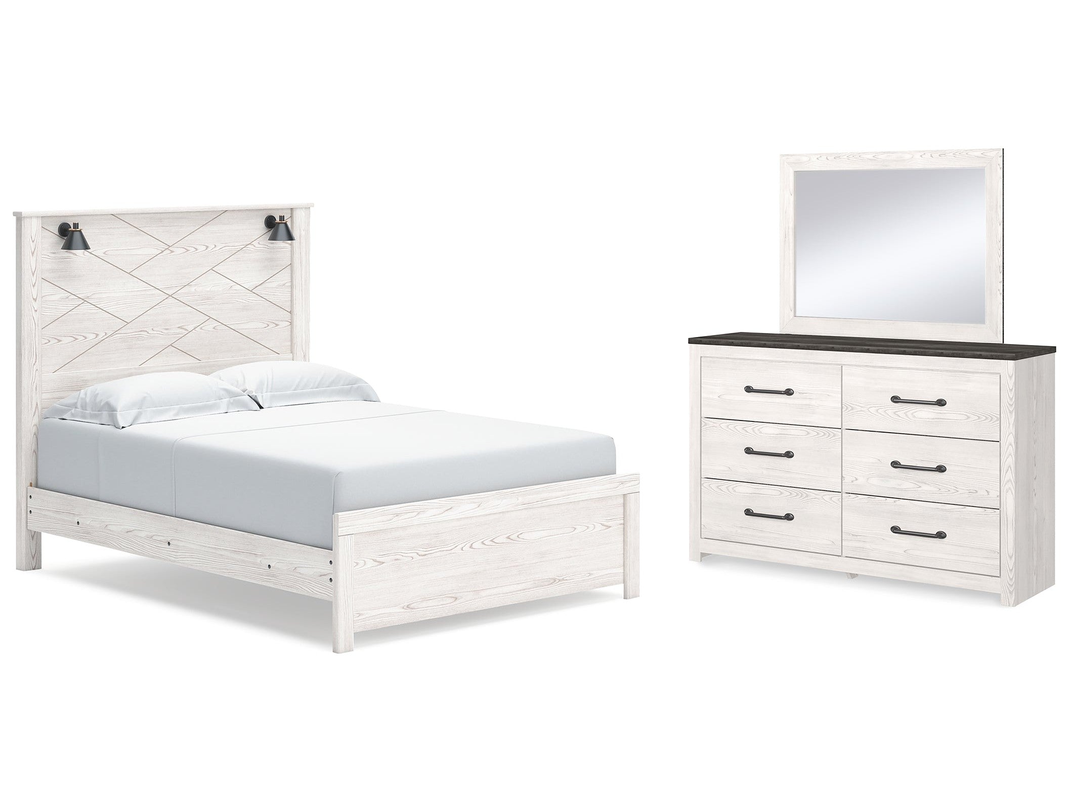 Gerridan Queen Panel Bedroom Set with Dresser and Mirror