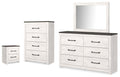 Gerridan /Gray Dresser, Mirror, Chest and Nightstand, White