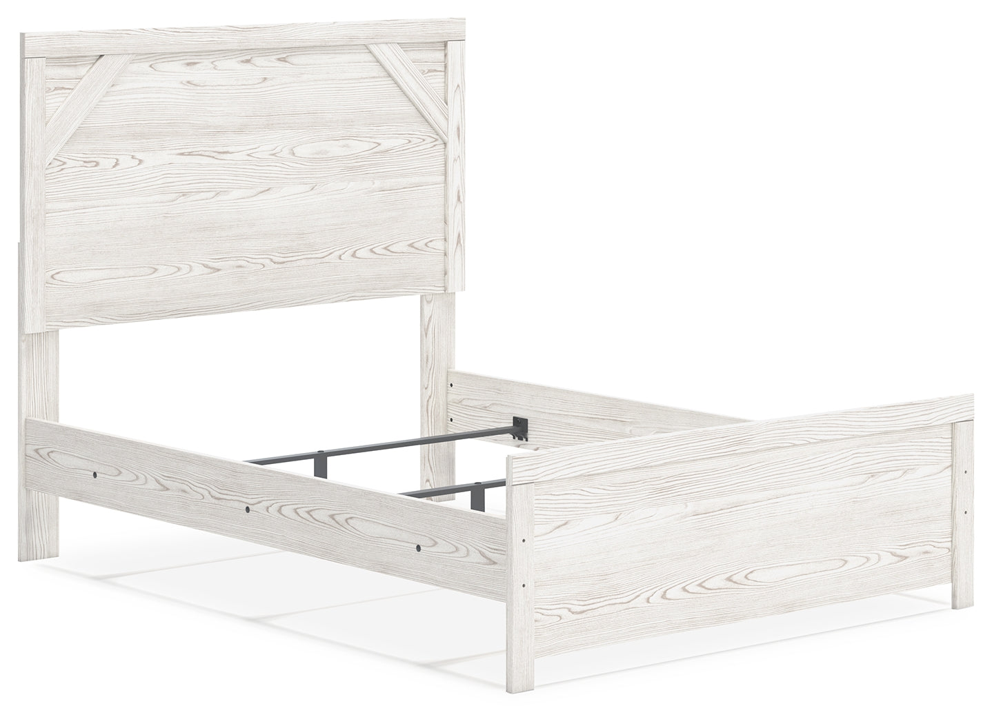 Gerridan /Gray Full Panel Bed, Dresser, Mirror and Nightstand, White