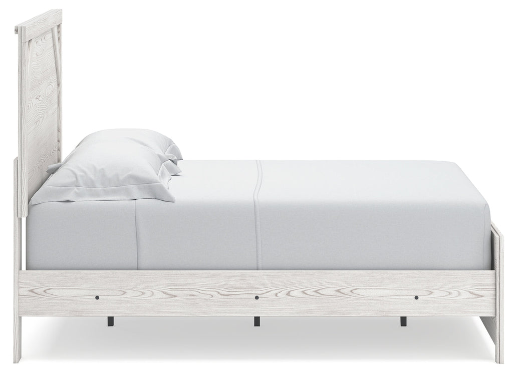 Gerridan /Gray Full Panel Bed, Dresser, Mirror and Nightstand, White