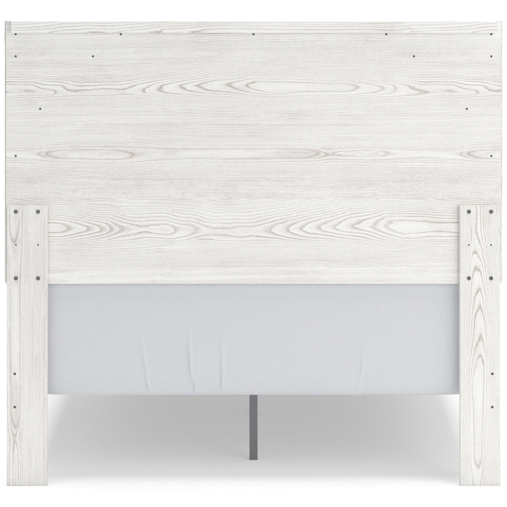 Gerridan White/Gray Full Panel Bed with Dresser and Mirror