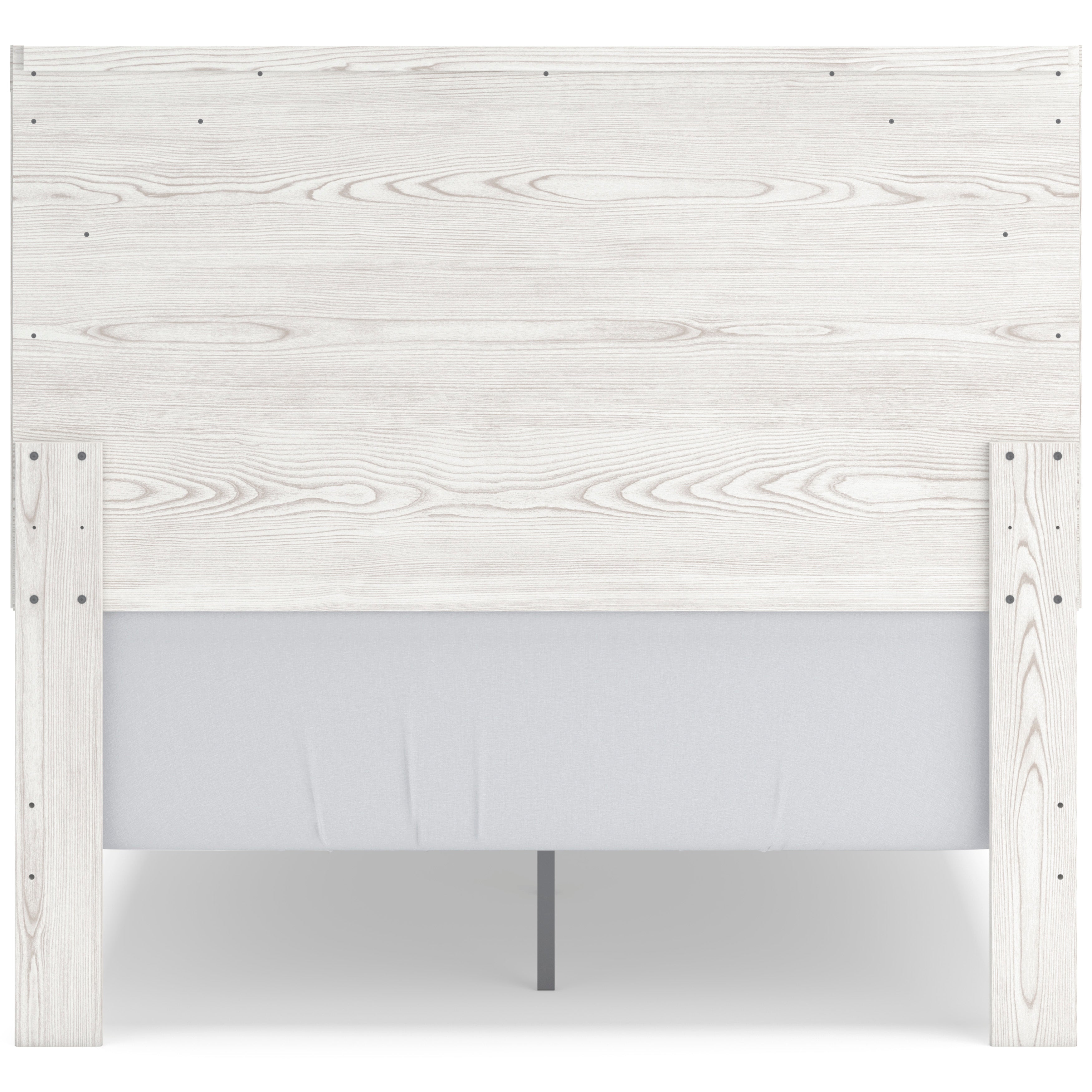 Gerridan White/Gray Full Panel Bed with Dresser and Mirror