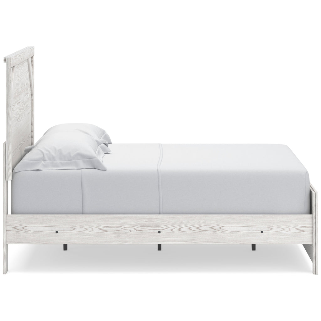 Gerridan White/Gray Full Panel Bed with Dresser and Mirror