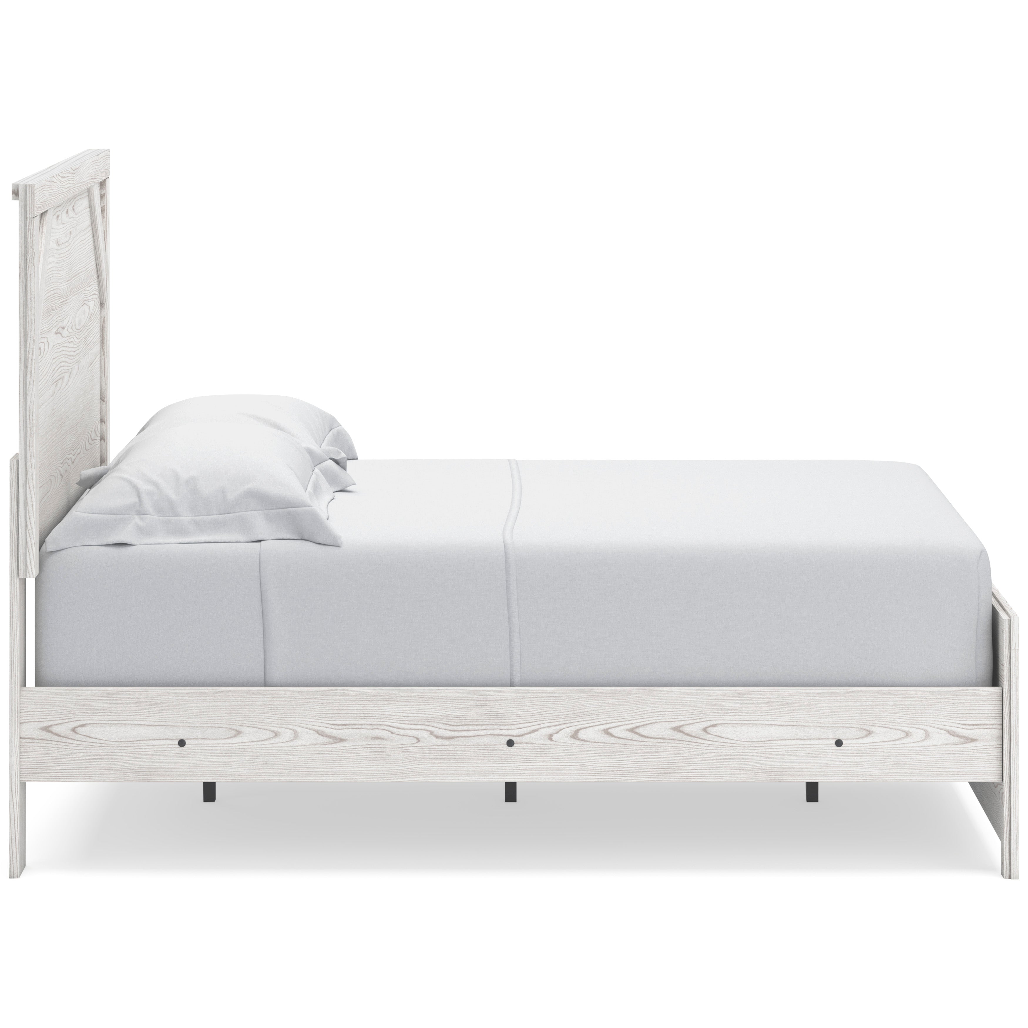Gerridan White/Gray Full Panel Bed with Dresser and Mirror