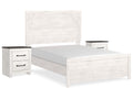 Gerridan White/Gray Full Panel Bedroom Set with 2 Nightstands