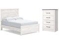 Gerridan White/Gray Full Panel Bedroom Set with Chest