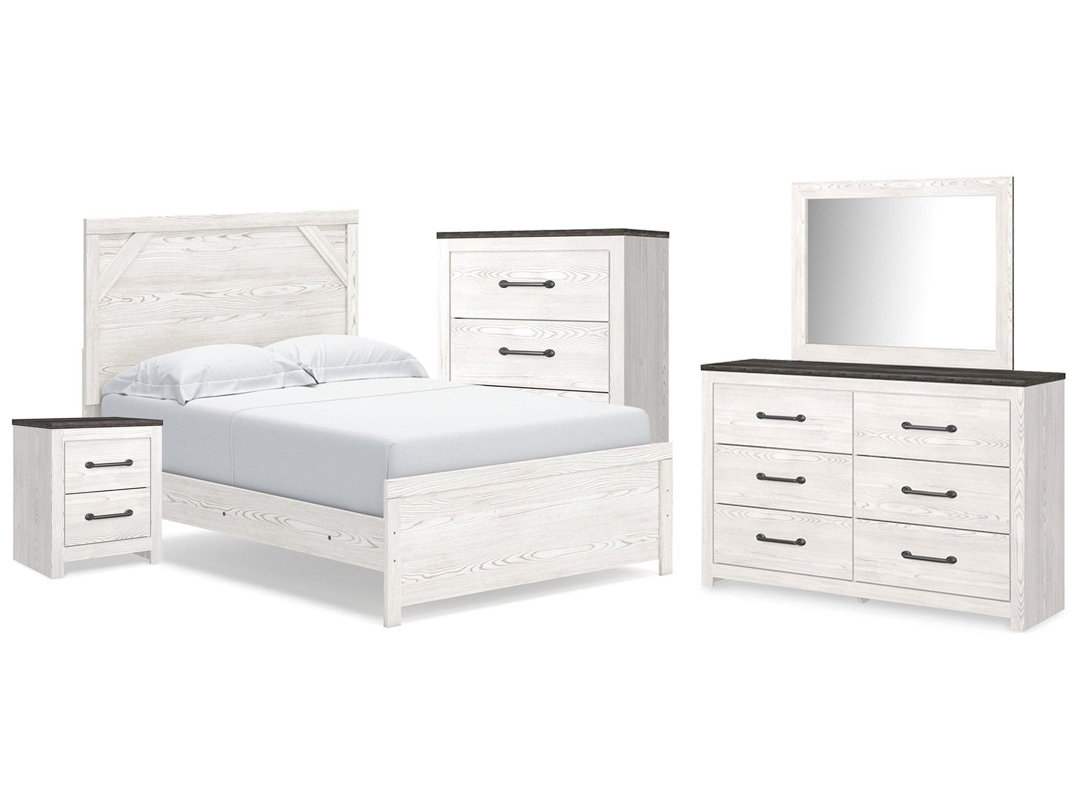 Gerridan /Gray Full Panel Bedroom Set, White