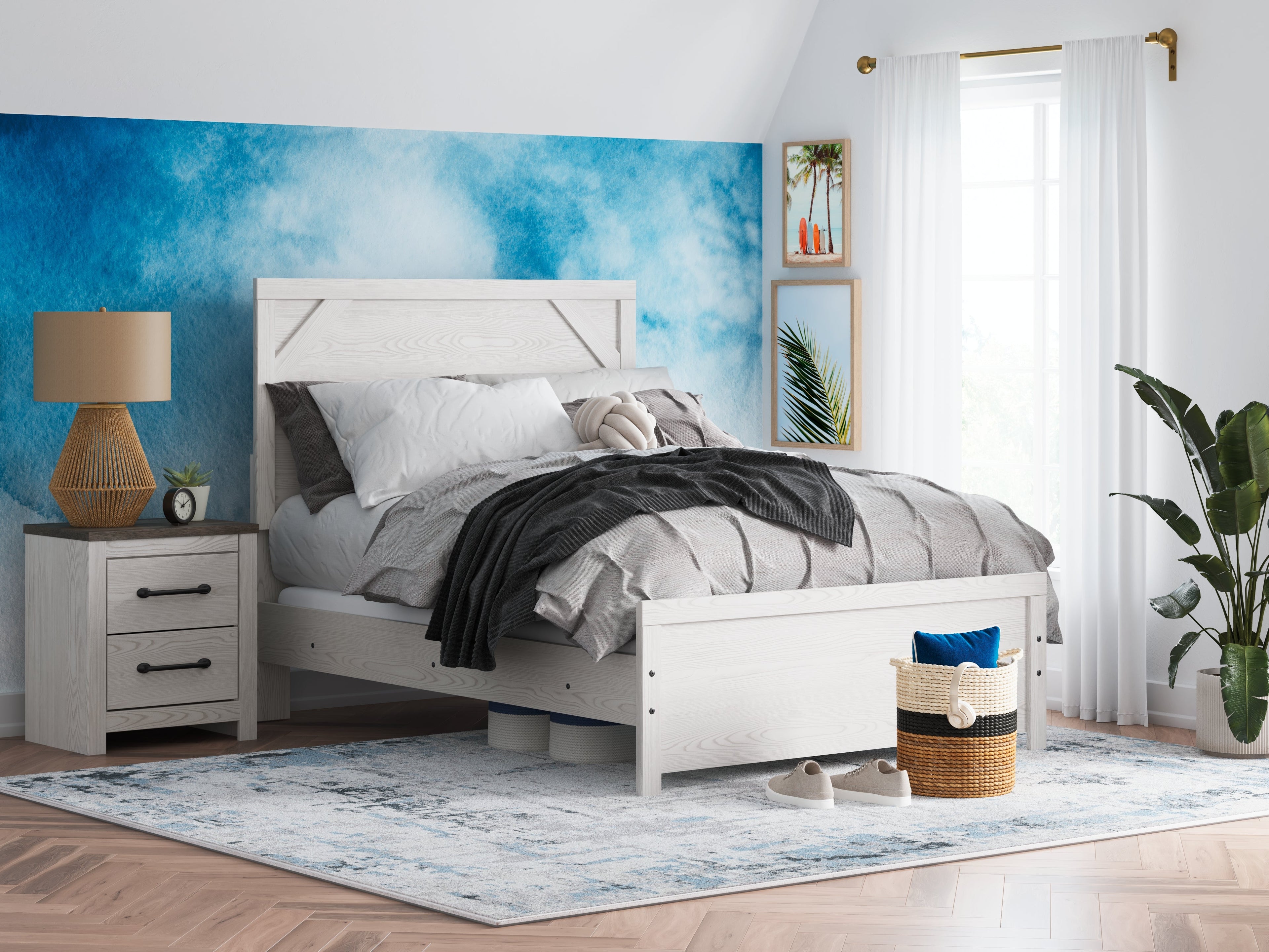 Gerridan /Gray Full Panel Bedroom Set, White