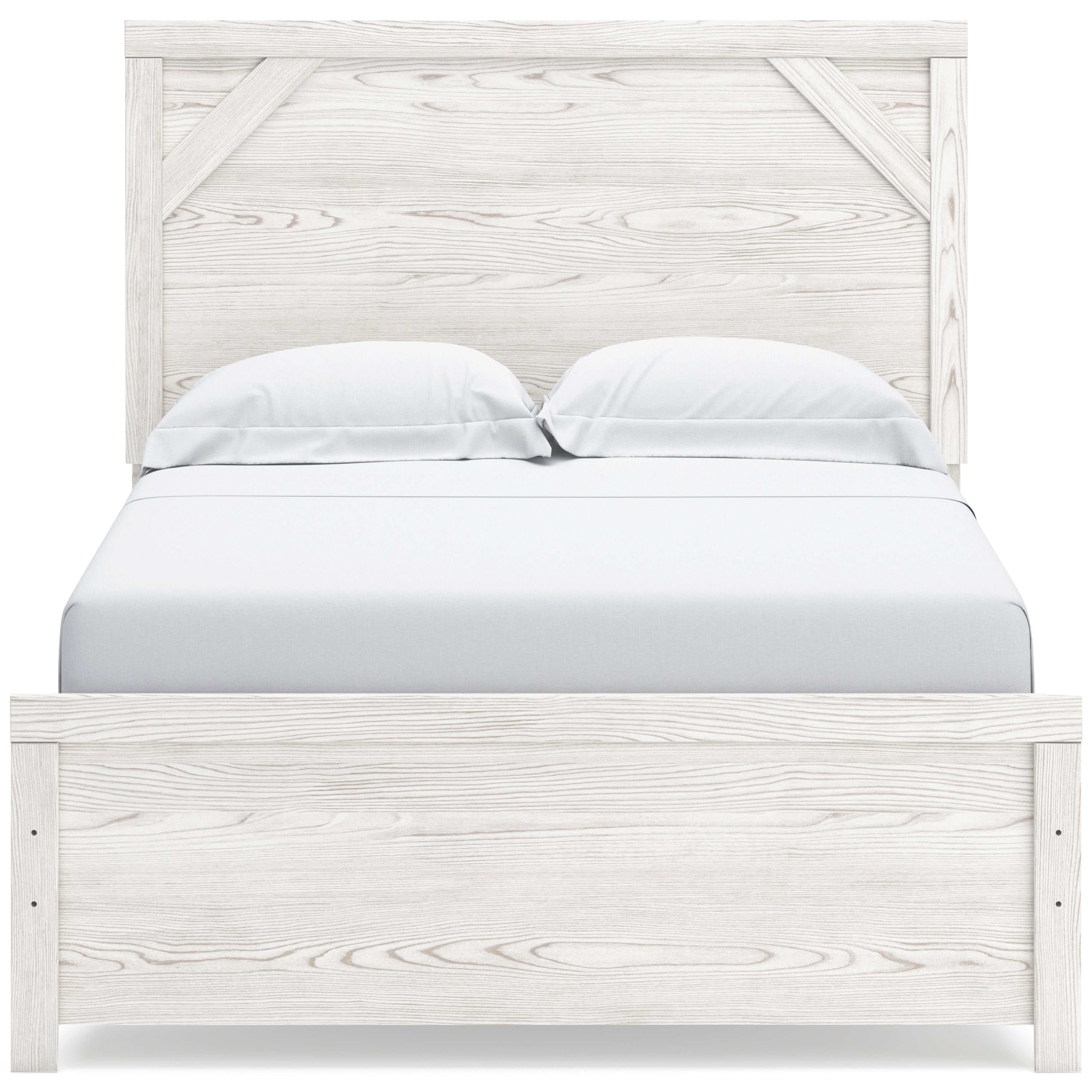 Gerridan White & Gray Full Panel Youth Bed Frame
