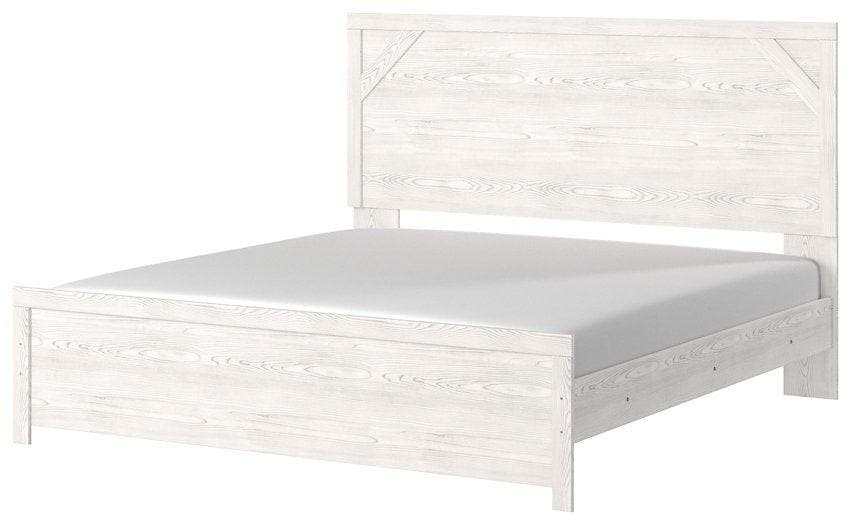 Gerridan White & Gray King Panel Bed