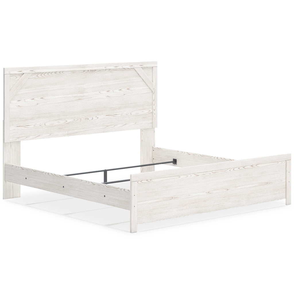 Gerridan White & Gray King Panel Bed