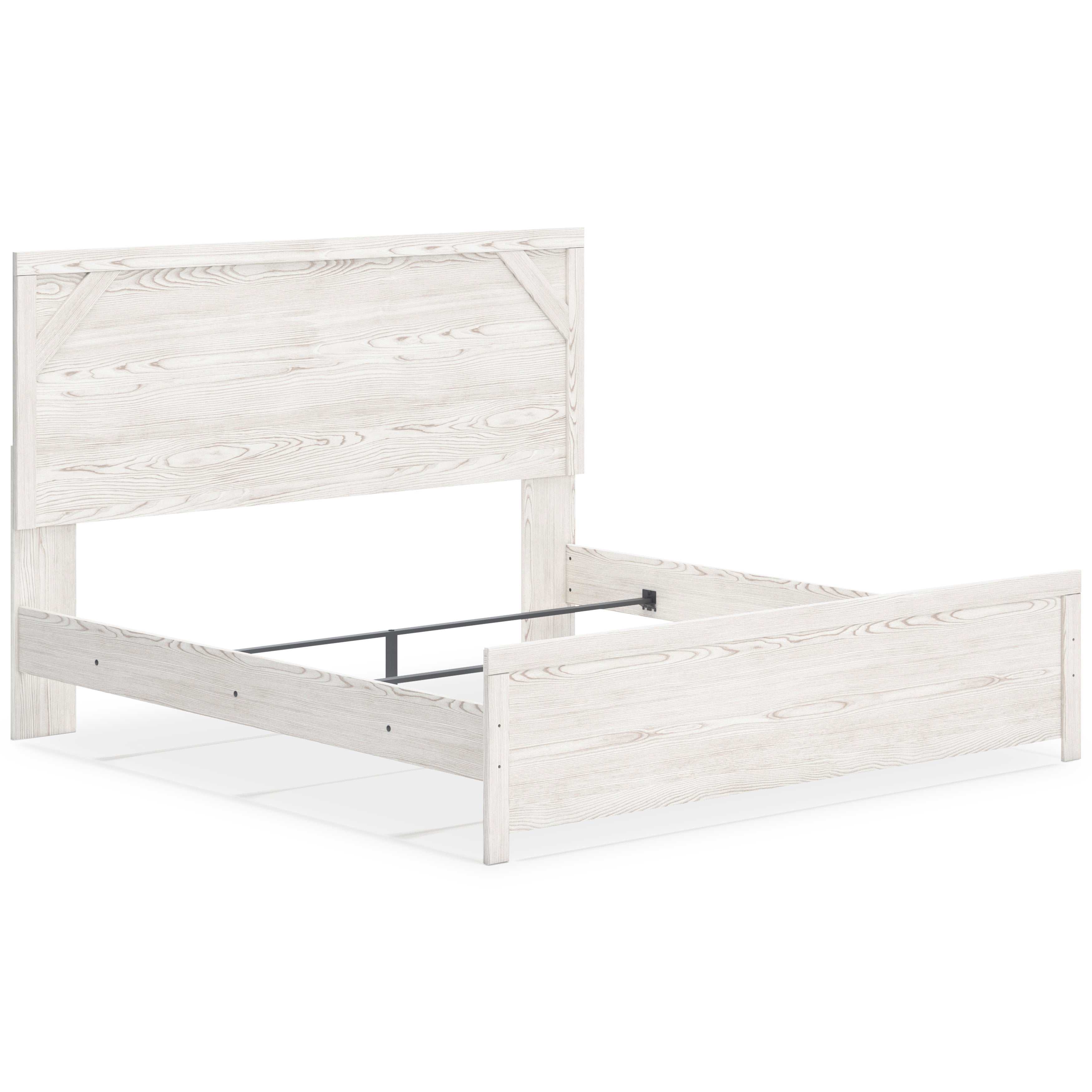 Gerridan White & Gray King Panel Bed
