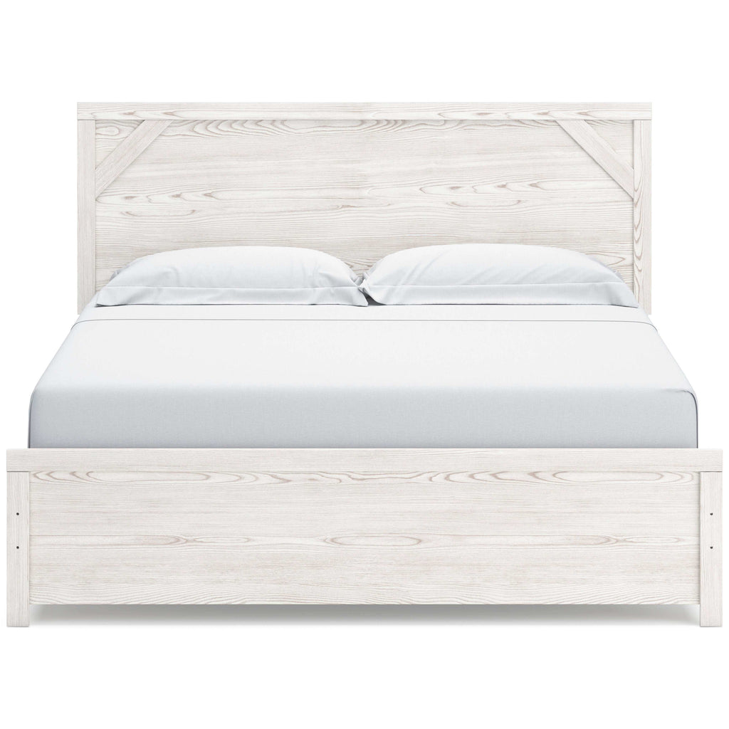 Gerridan White & Gray King Panel Bed