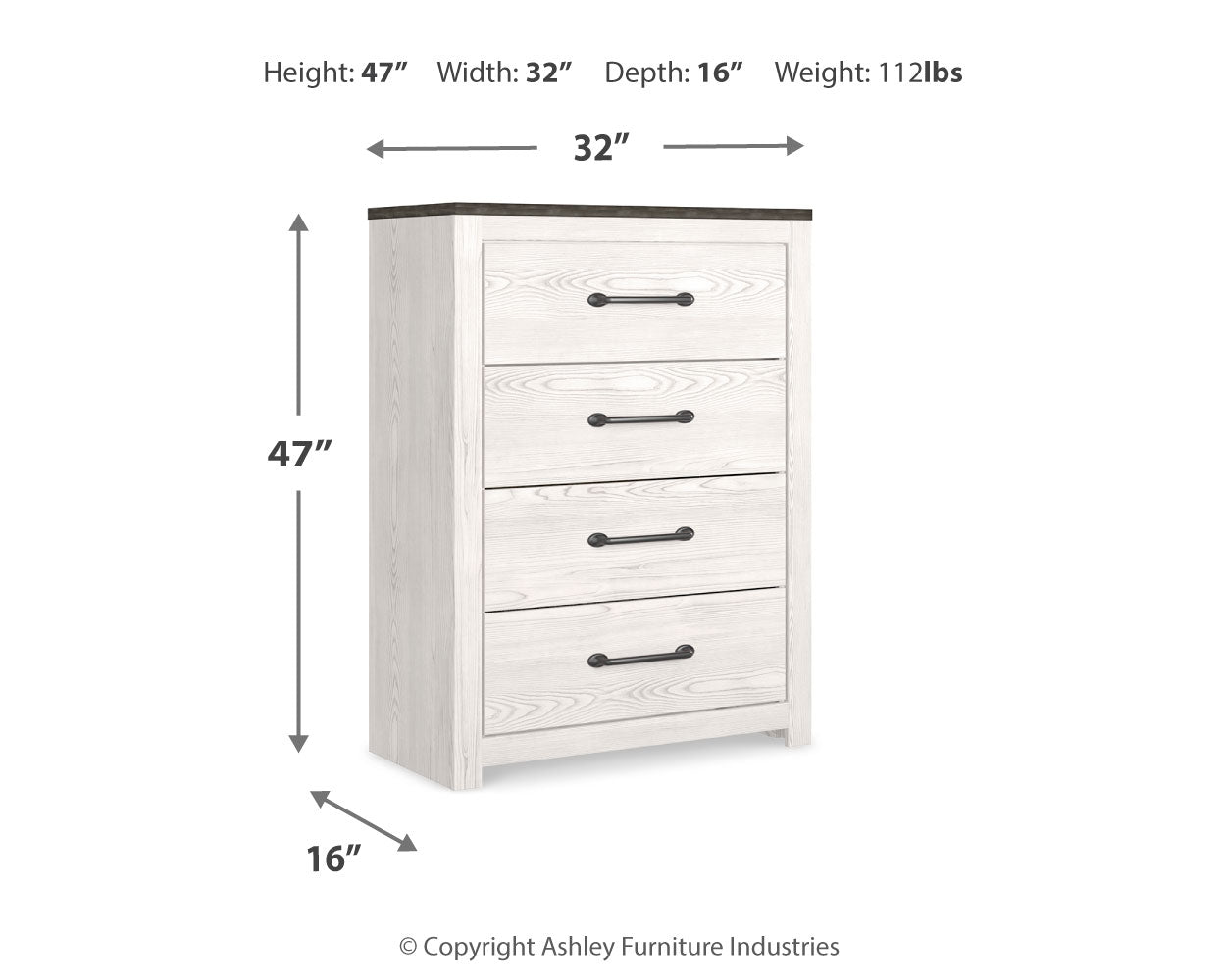 Gerridan /Gray King Panel Bedroom Set, White