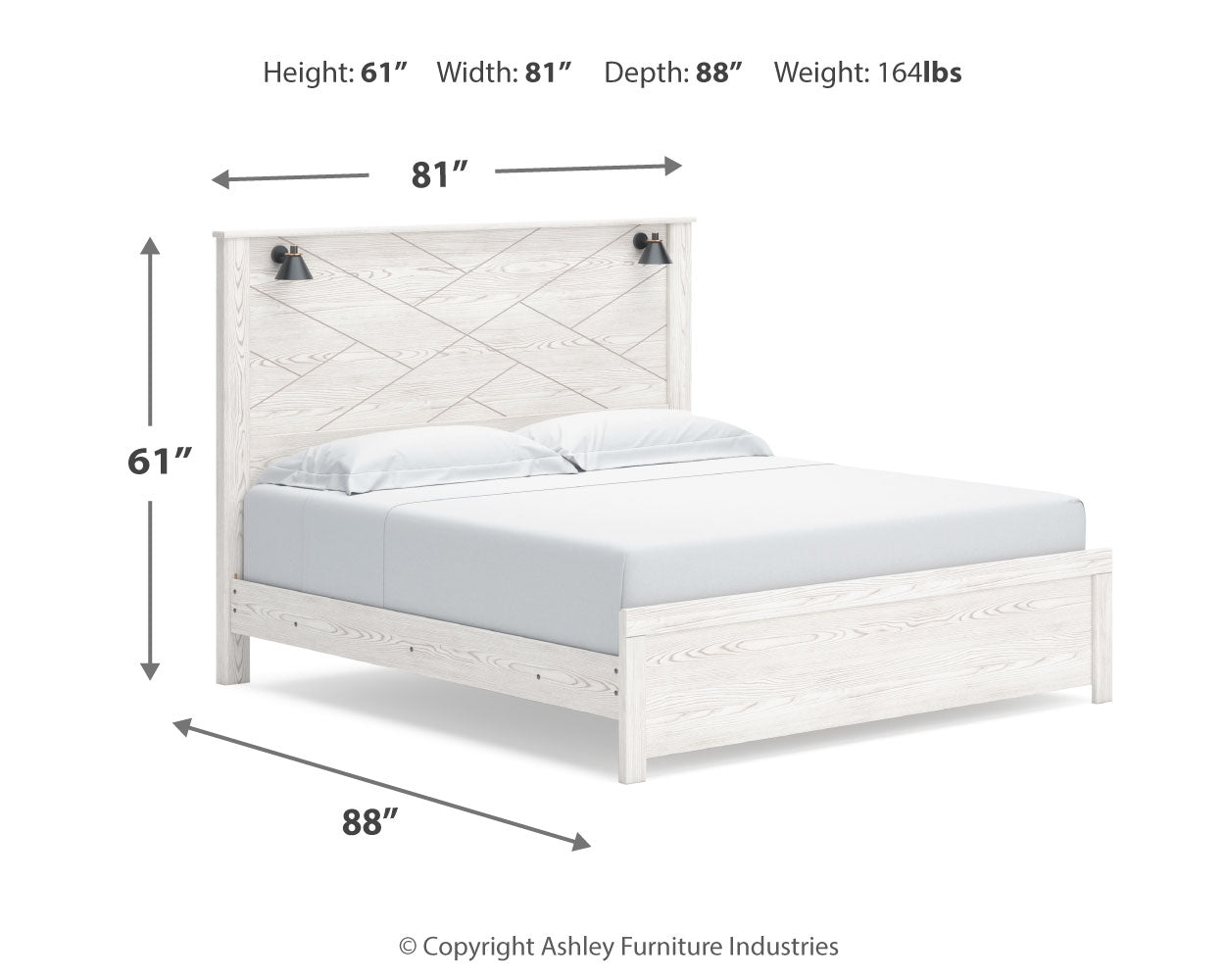 Gerridan /Gray King Panel Bedroom Set, White