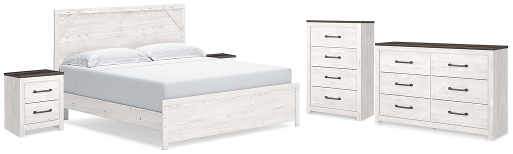 Gerridan /Gray King Panel Bedroom Set, White