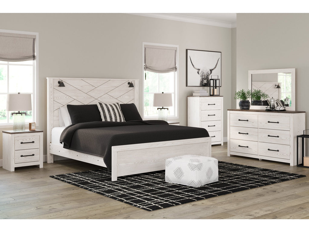 Gerridan /Gray King Panel Bedroom Set, White