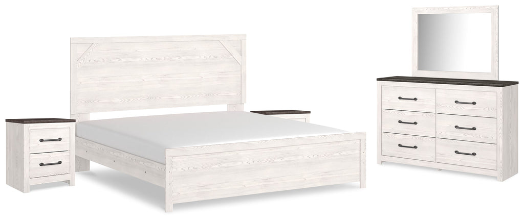 Gerridan /Gray King Panel Bedroom Set, White