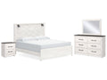Gerridan /Gray King Panel Bedroom Set, White