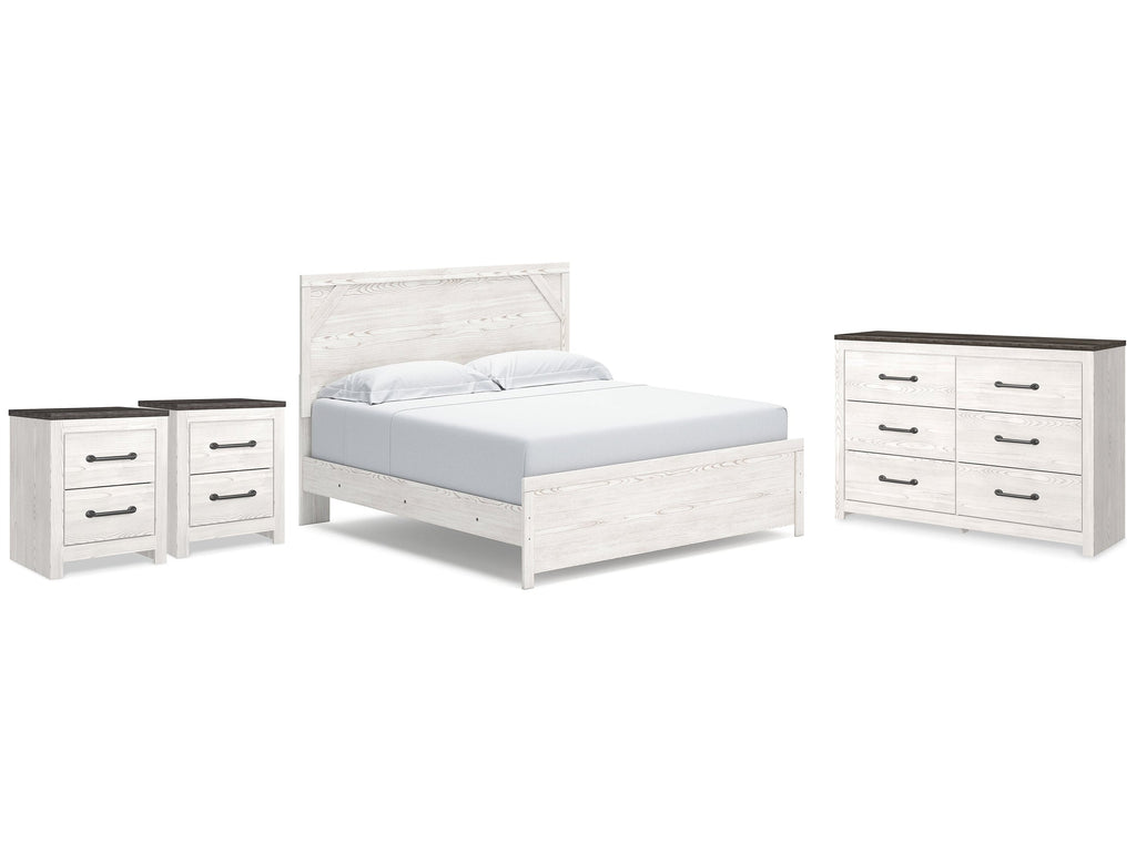 Gerridan /Gray King Panel Bedroom Set, White