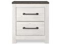 Gerridan White & Gray Nightstand