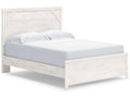 Gerridan White & Gray Queen Panel Bed Frame