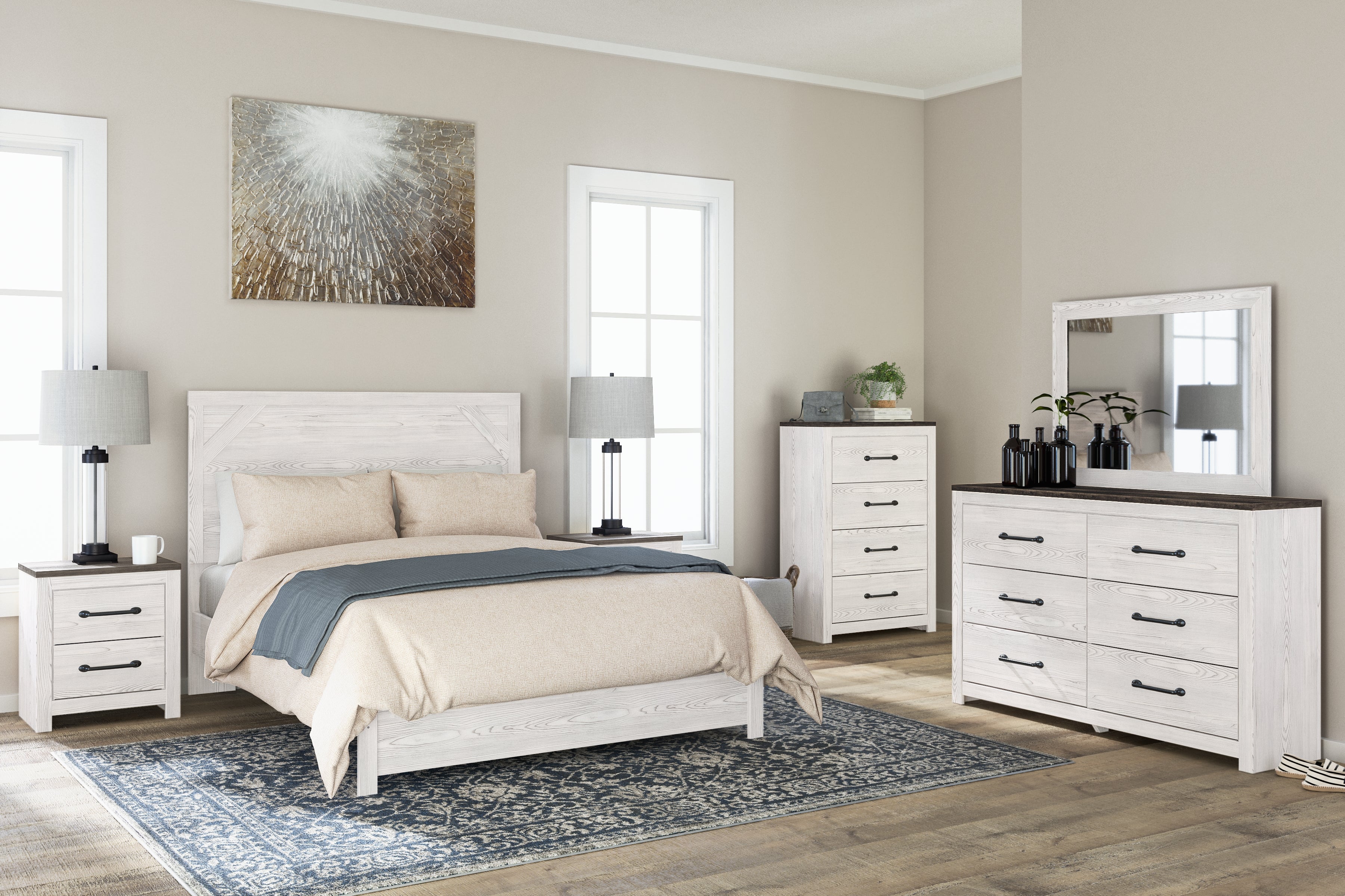 Gerridan /Gray Queen Panel Bedroom Set, White