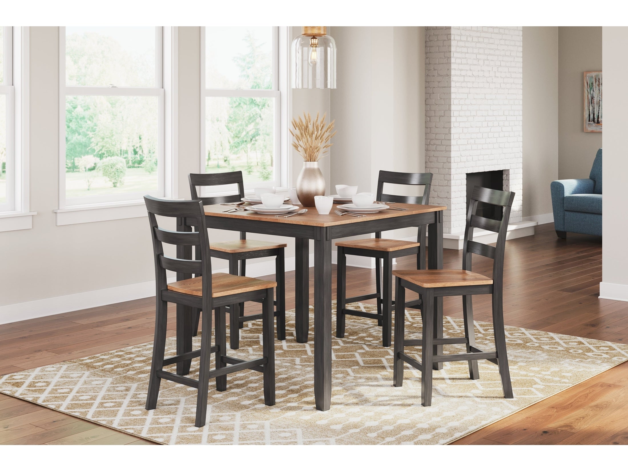 Gesthaven Counter Height Dining Table Room Set (Set of 5)