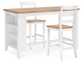 Gesthaven Counter Height Dining Table and 2 Barstools
