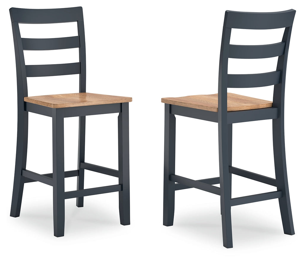 Gesthaven Counter Height Dining Table and 2 Barstools