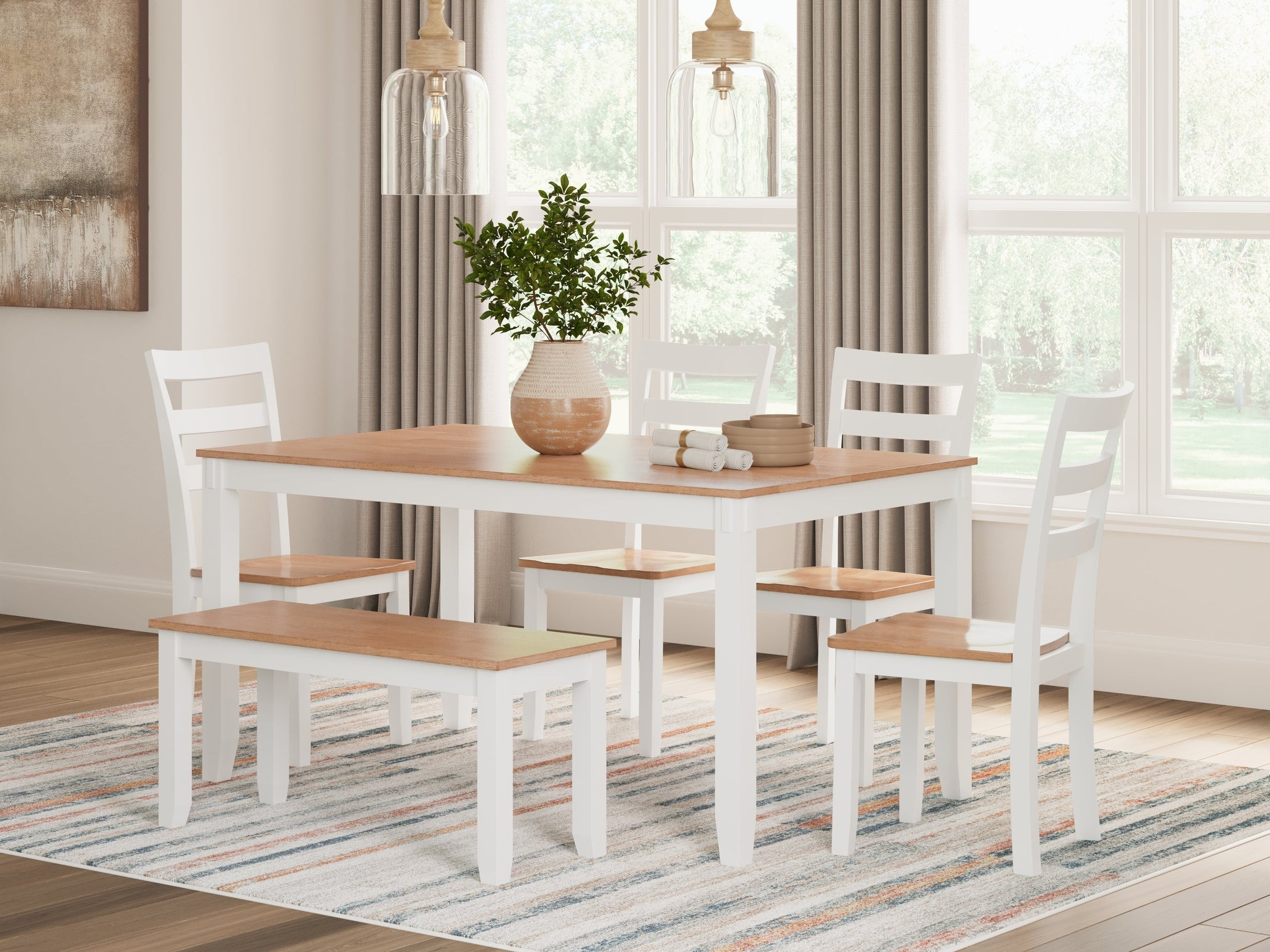 Gesthaven /White Dining Table, Natural