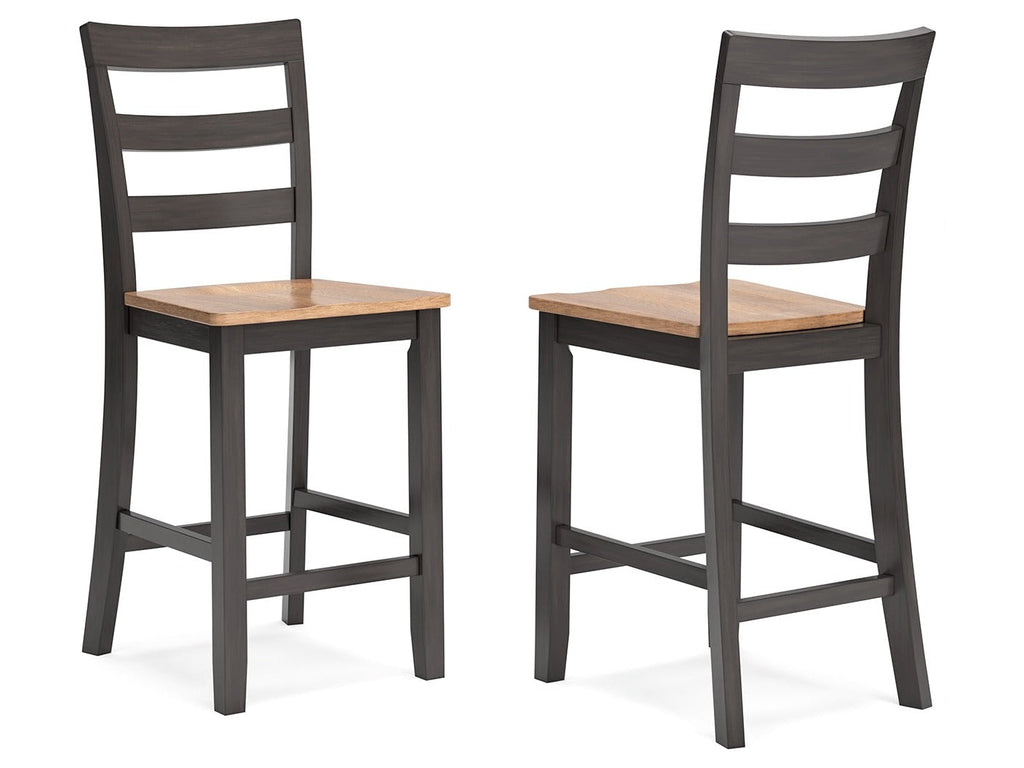 Gesthaven Natural/Brown Counter Height Dining Room Chair (Set of 2)