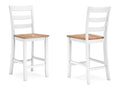 Gesthaven Natural/White Counter Height Dining Room Chair (Set of 2)
