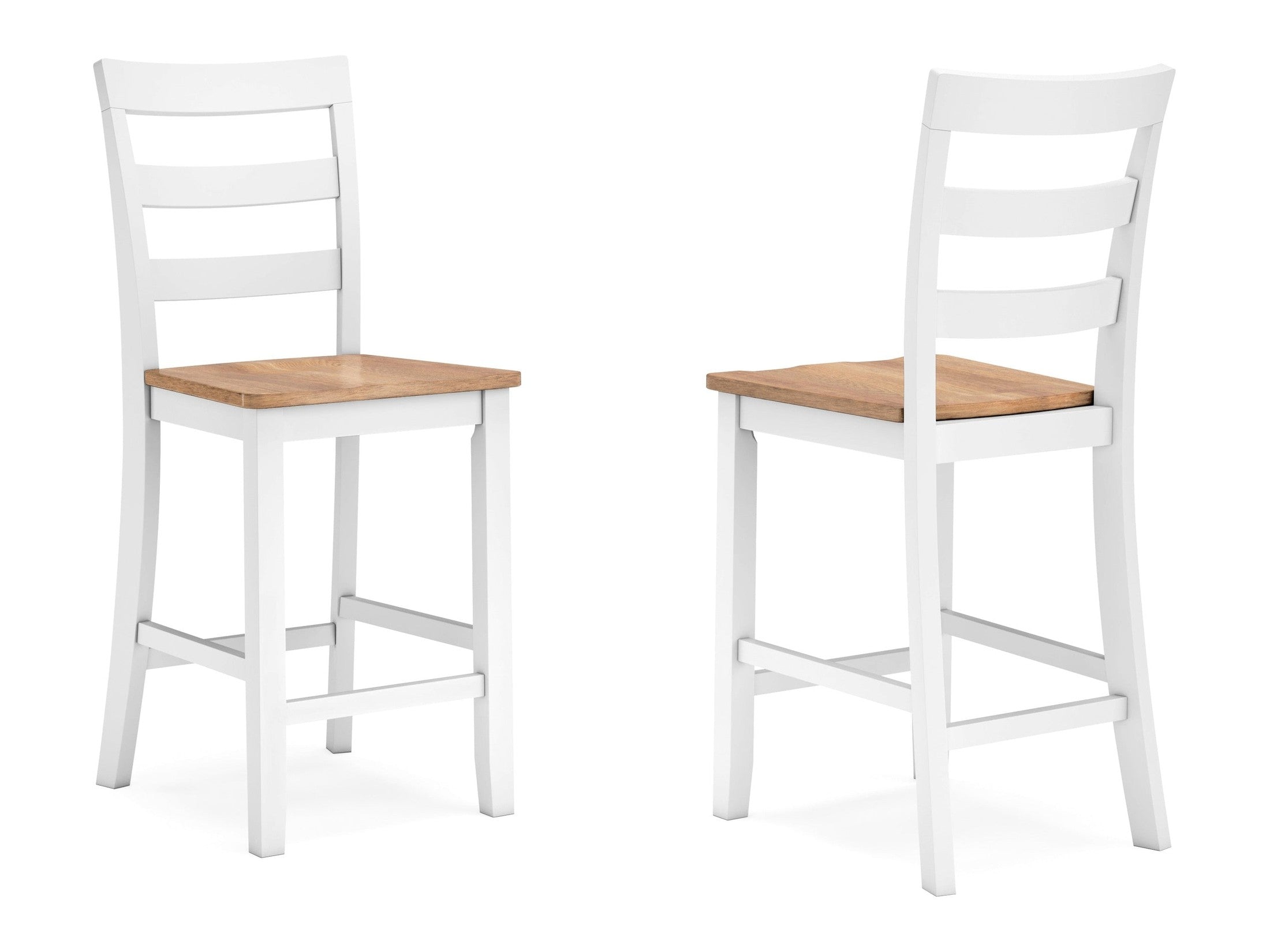 Gesthaven Natural/White Counter Height Dining Room Chair (Set of 2)