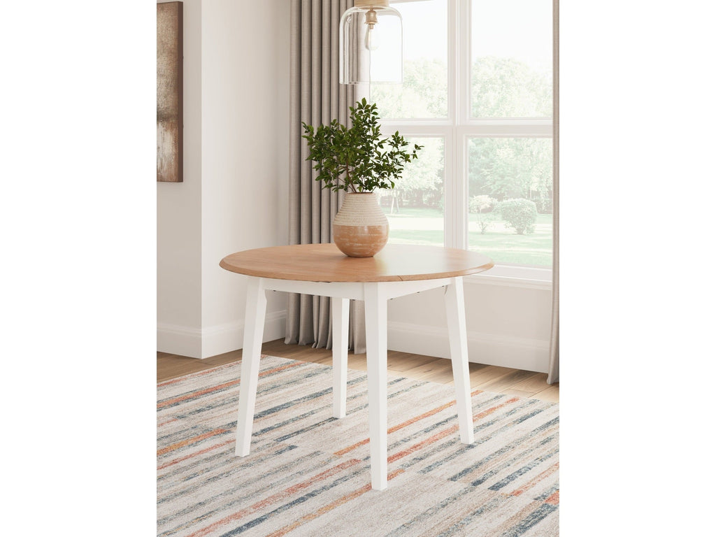 Gesthaven Natural/White Dining Drop Leaf Table