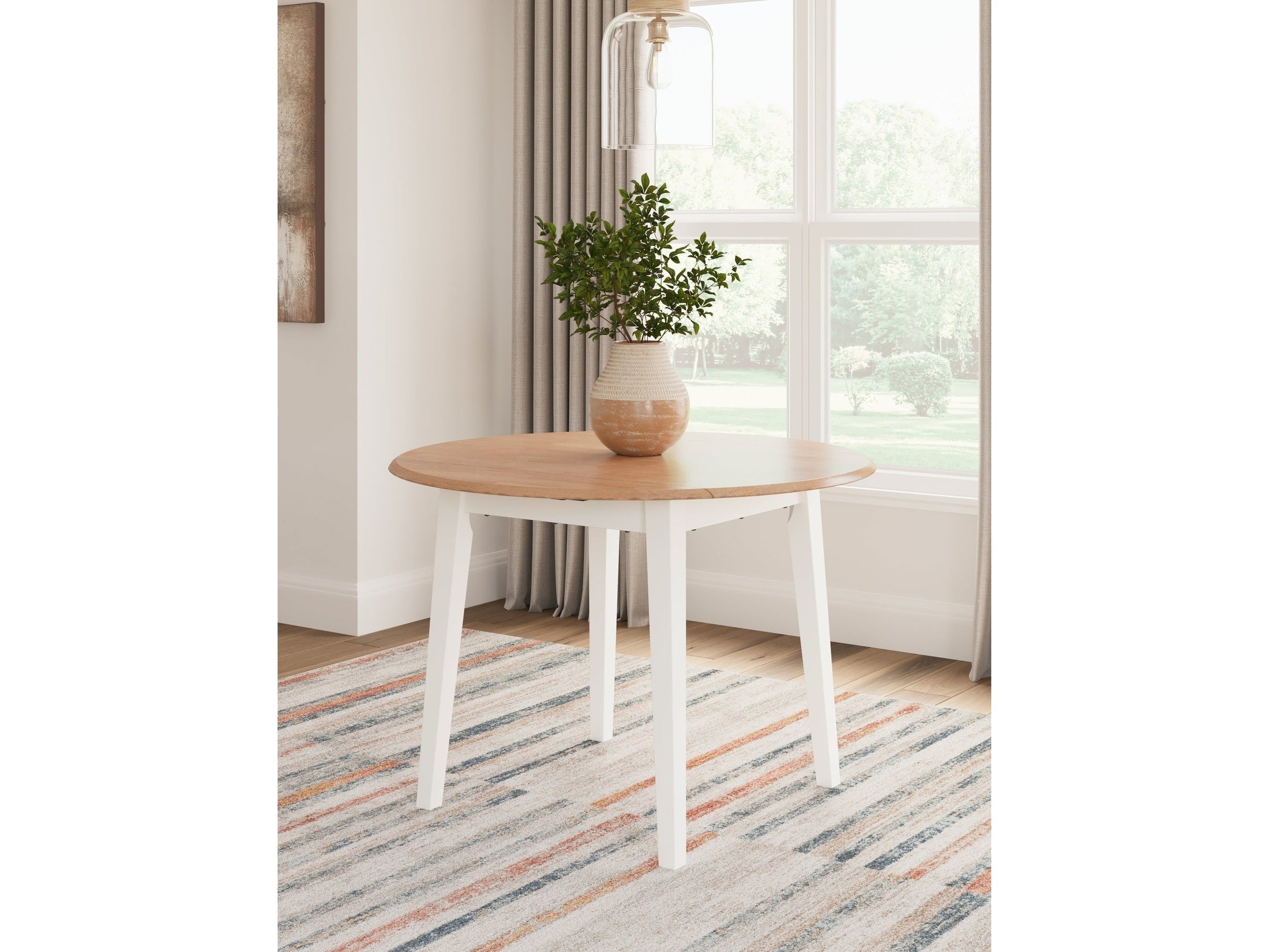 Gesthaven Natural/White Dining Drop Leaf Table