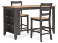 Gesthaven Counter Height Dining Table and 2 Barstools