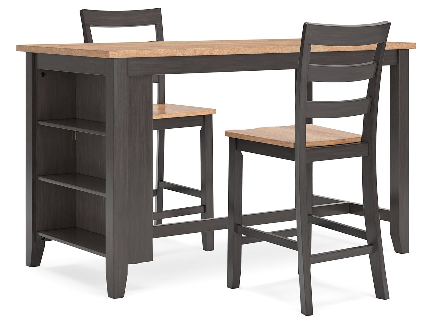 Gesthaven Counter Height Dining Table and 2 Barstools