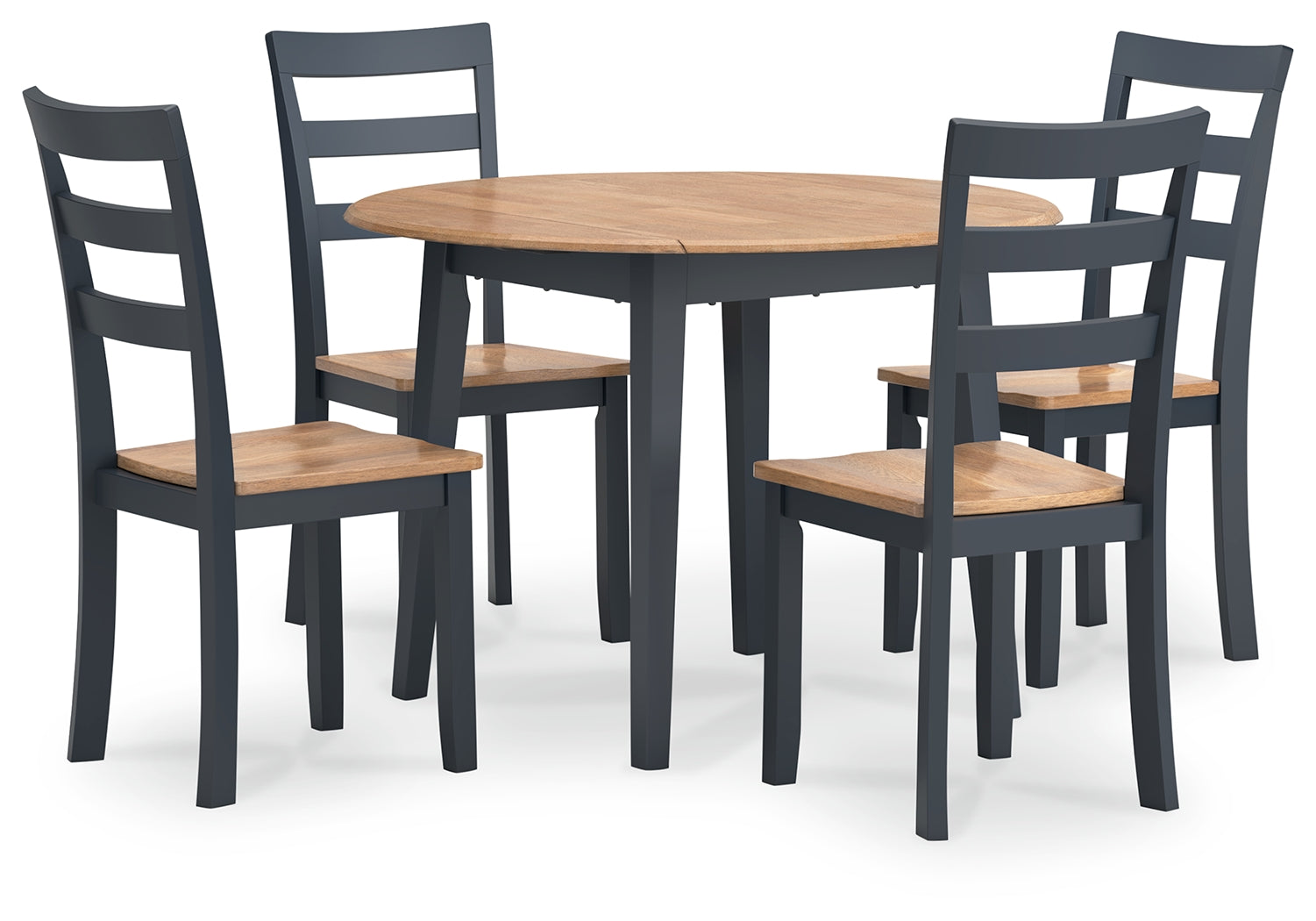 Gesthaven Natural/Blue Dining Table and 4 Chairs
