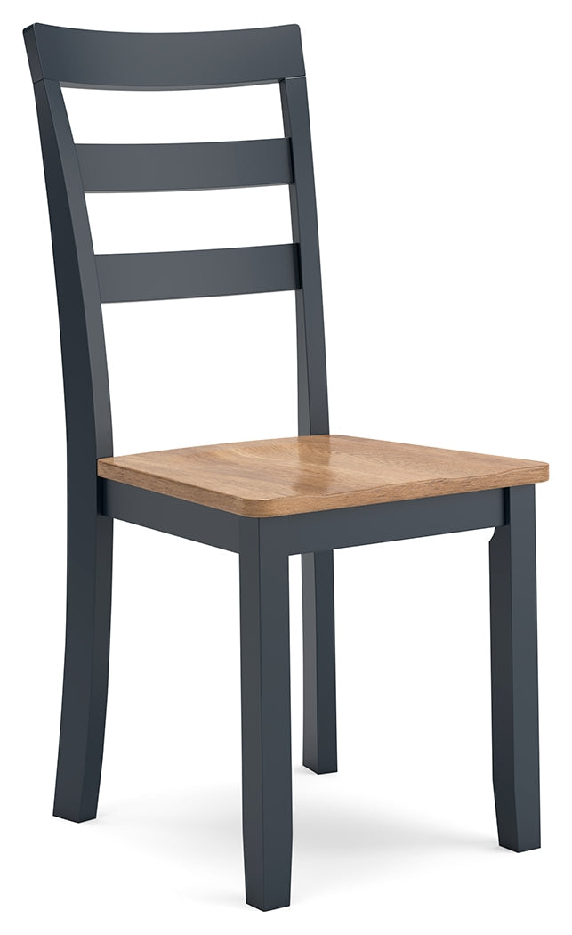 Gesthaven Natural/Blue Dining Table and 4 Chairs