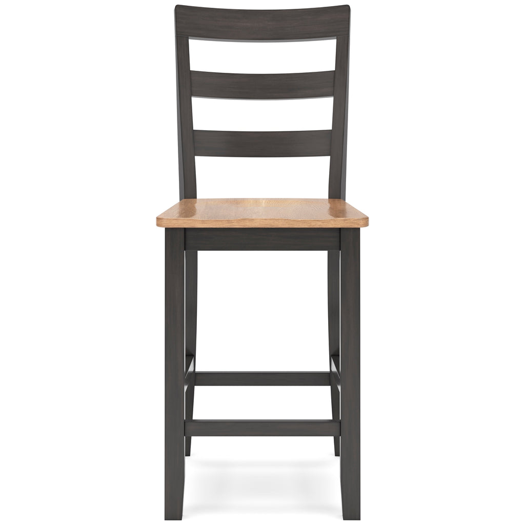 Gesthaven Natural/Brown Counter Height Dining Room Chair (Set of 2)