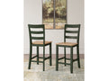 Gesthaven Natural/Green Counter Height Barstool (Set of 2)