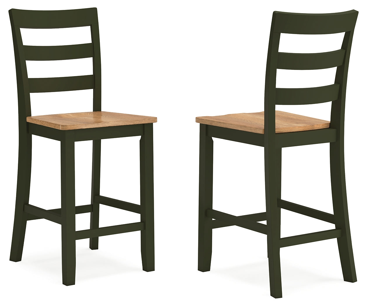 Gesthaven Natural/Green Counter Height Dining Table w/2 Barstools