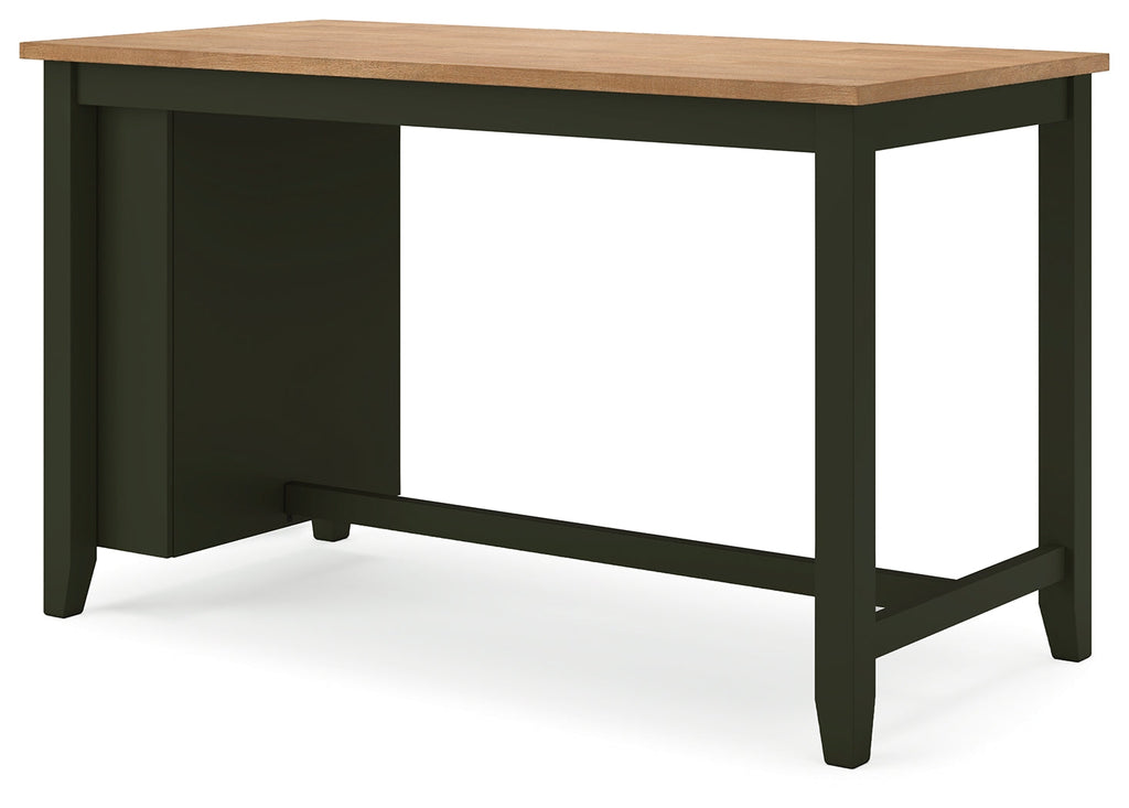 Gesthaven Natural/Green Counter Height Dining Table w/2 Barstools