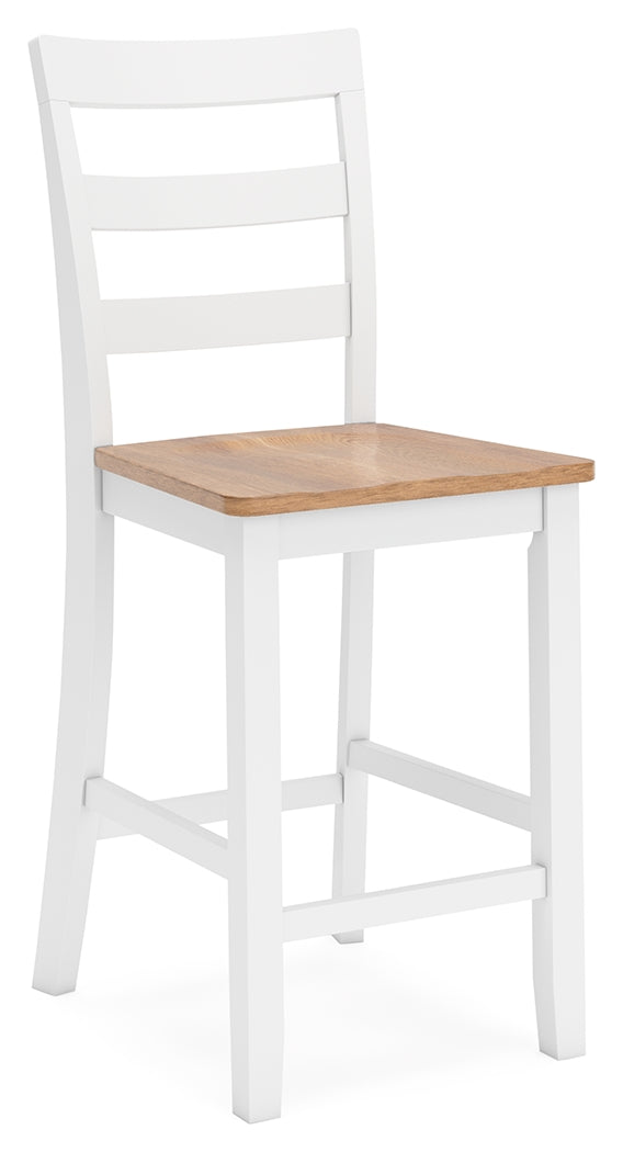 Gesthaven Natural/White Counter Height Dining Room Chair (Set of 2)