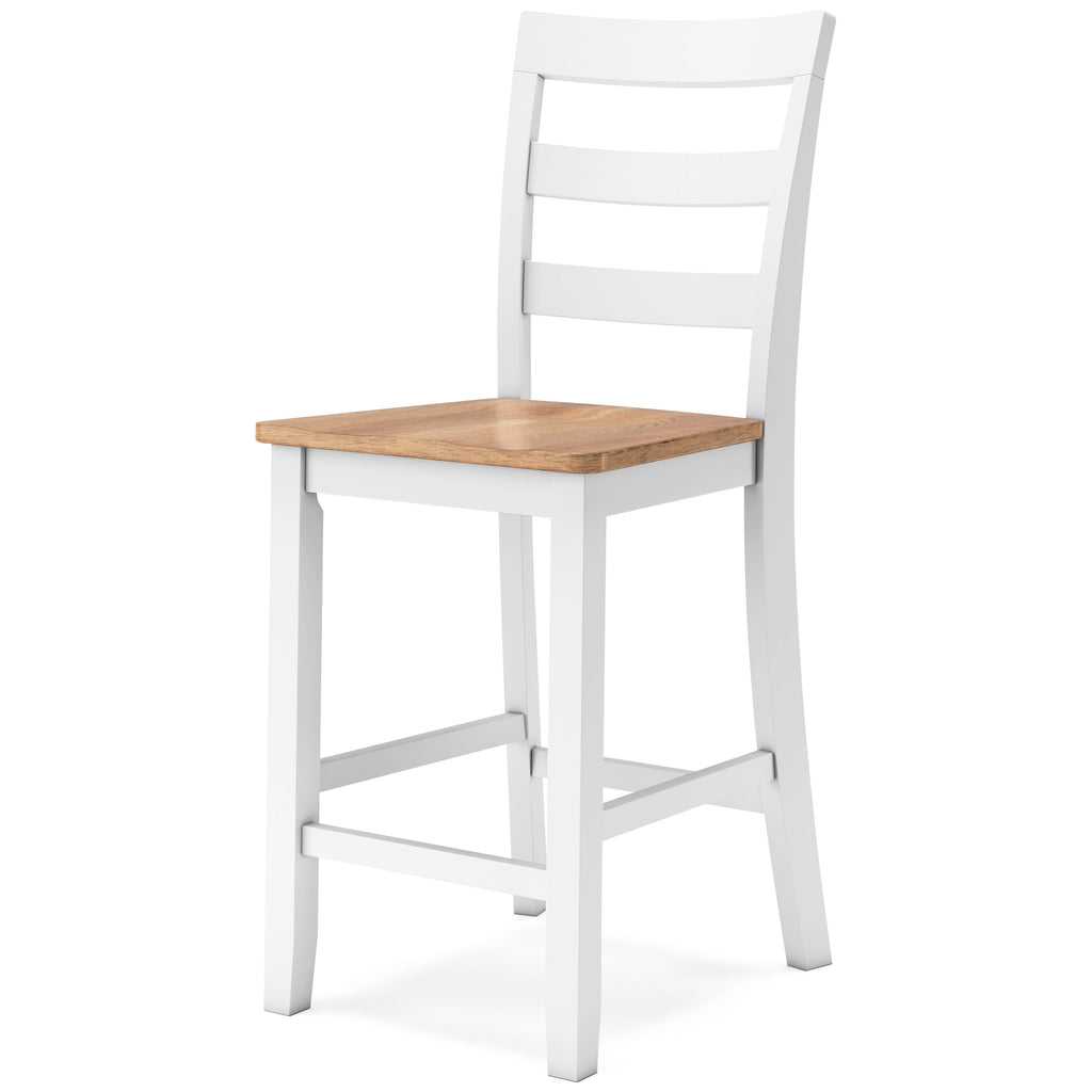 Gesthaven Natural/White Counter Height Dining Room Chair (Set of 2)