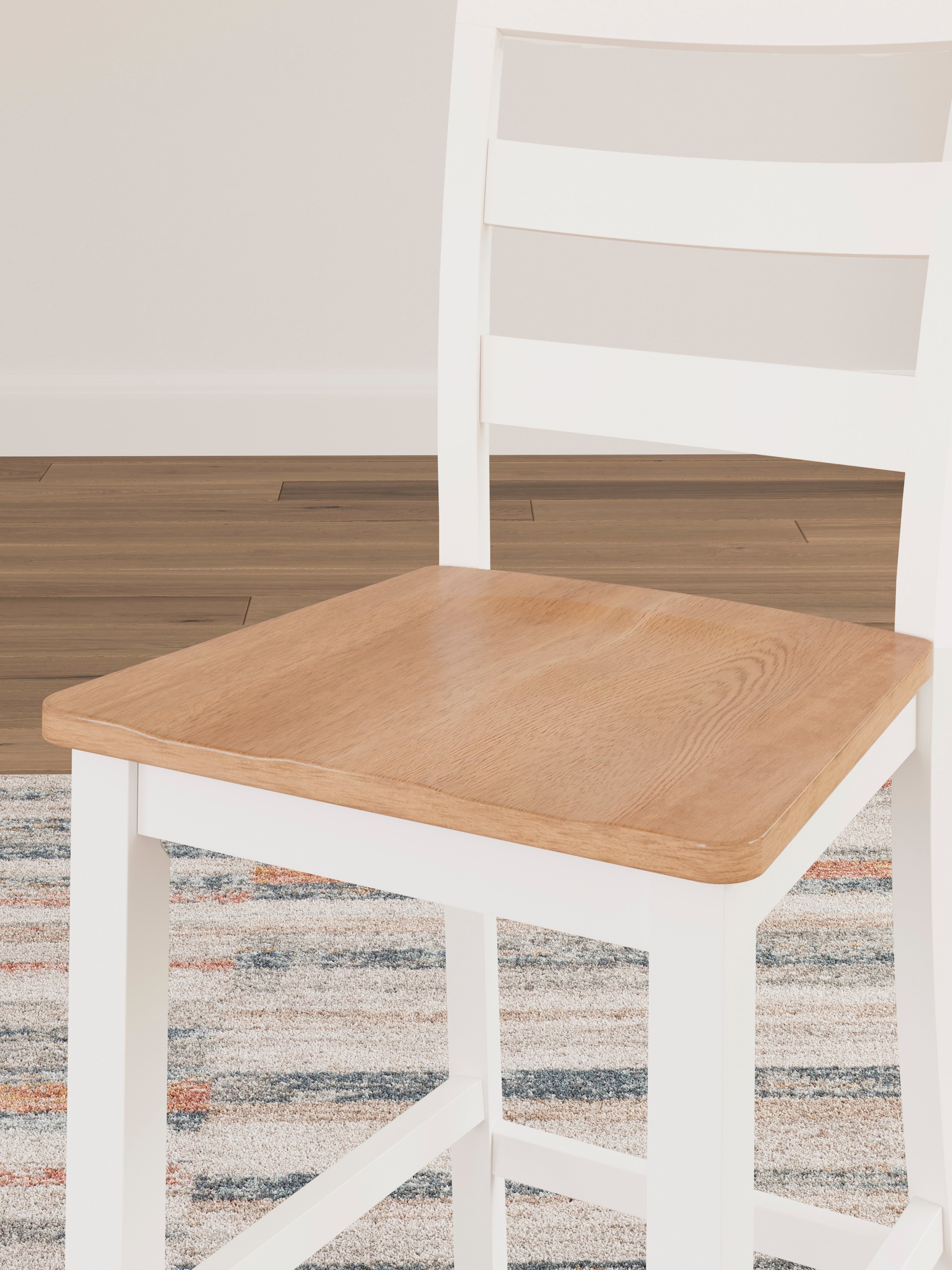 Gesthaven Natural/White Counter Height Dining Room Chair (Set of 2)